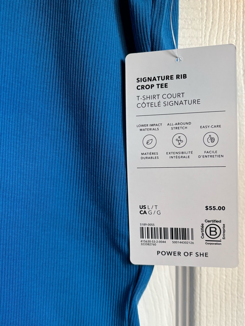 Athleta Signature Rib Crop Tee - Picture 3 of 5